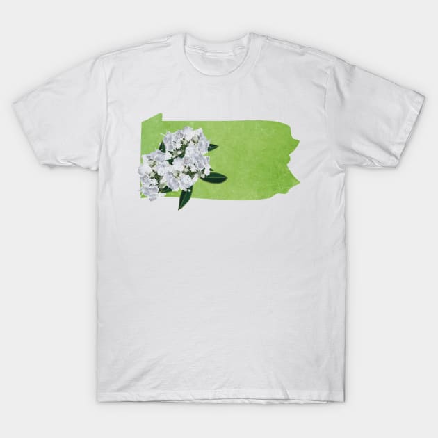 Pennsylvania Mountain Laurel T-Shirt by Lavenderbuttons